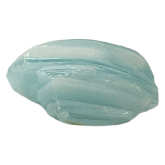 Satin Blue Layered Art Glass Cullet Glowing Manganese Slag Glass #5GM35 - Picture 6 of 8